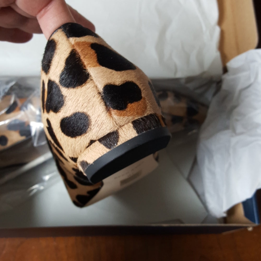 22:04- Cole Haan Real Fur Leopard Loafers - Picture 7 of 8